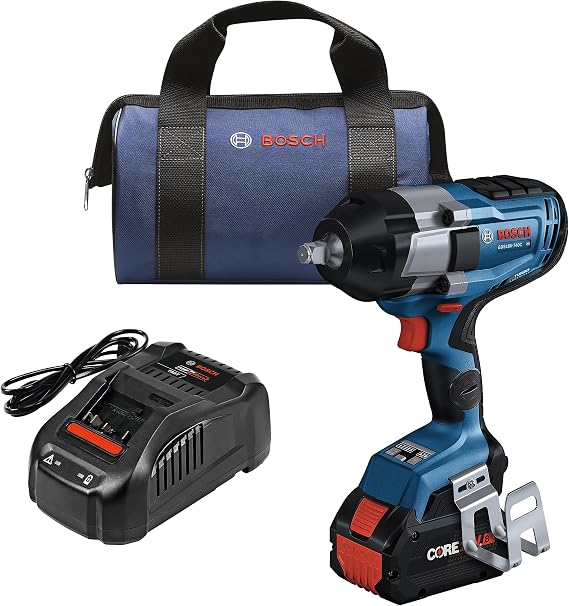 BOSCH GDS18V-740CB14 PROFACTORTM 18V Connected 1/2 In. Impact Wrench Kit with Friction Ring and (1) CORE18V 8 Ah High Power Battery