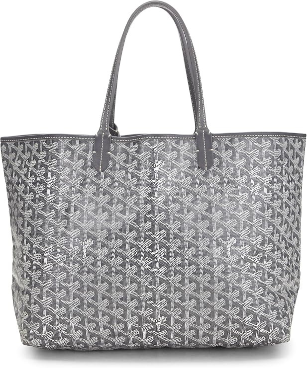 Pre-loved Grey Goyardine Canvas Saint-Louis PM, Grey