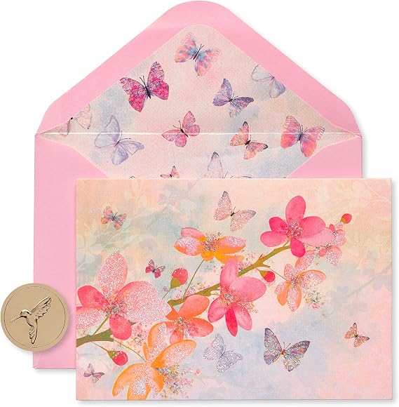 Papyrus Blank Cards with Envelopes, Blossoms (12-Count)