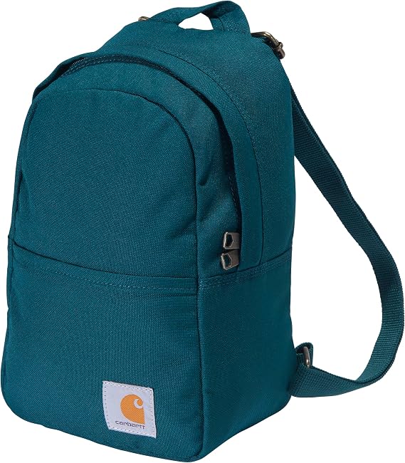 Carhartt Classic Mini Backpack Tidal | Durable 600-Denier Water-Repellent Back to School Bag for Grade School