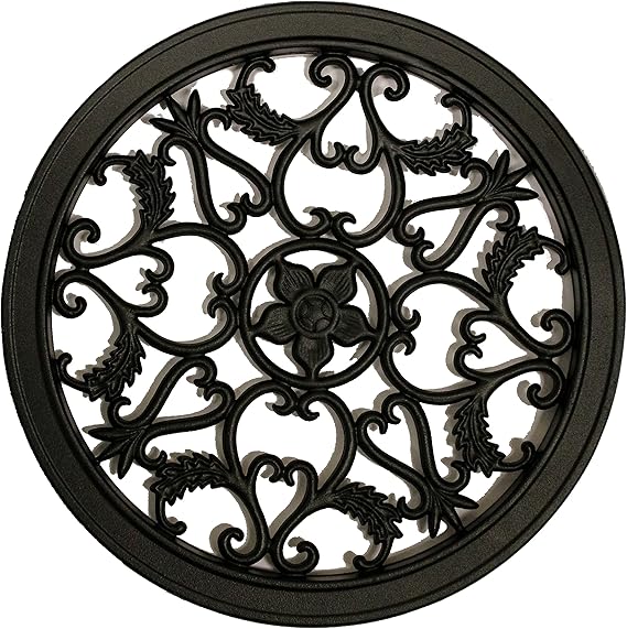Nuvo Iron Decorative Insert for Fencing, Gates, Home, Garden - Round, 15"
