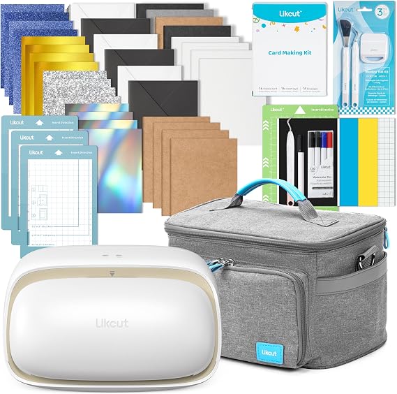 Likcut S501 Vinyl Cutter – Insert Card Bundle with Carrying Case, Beige