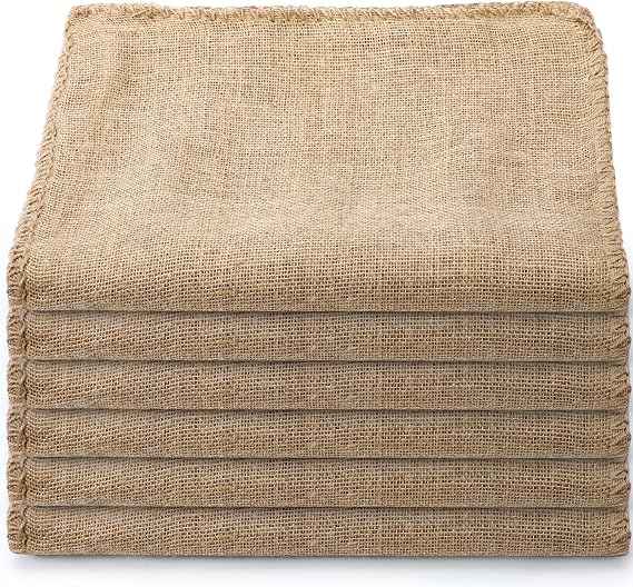 Windyun 6 Pack Potato Sack Race Bags Burlap Bags with Drawstring Natural Jute Reusable Root Vegetable Storage Gunny Sack for Food Strong Race for Birthday Party Game (18 x 24 Inch)