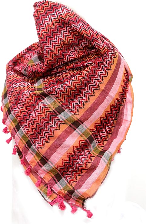 Keffiyeh Shemagh men women Head Scarf Neck Handmade, Arab kufiya Shemag Tactical Desert 100% Cotton face mask 47"x47"