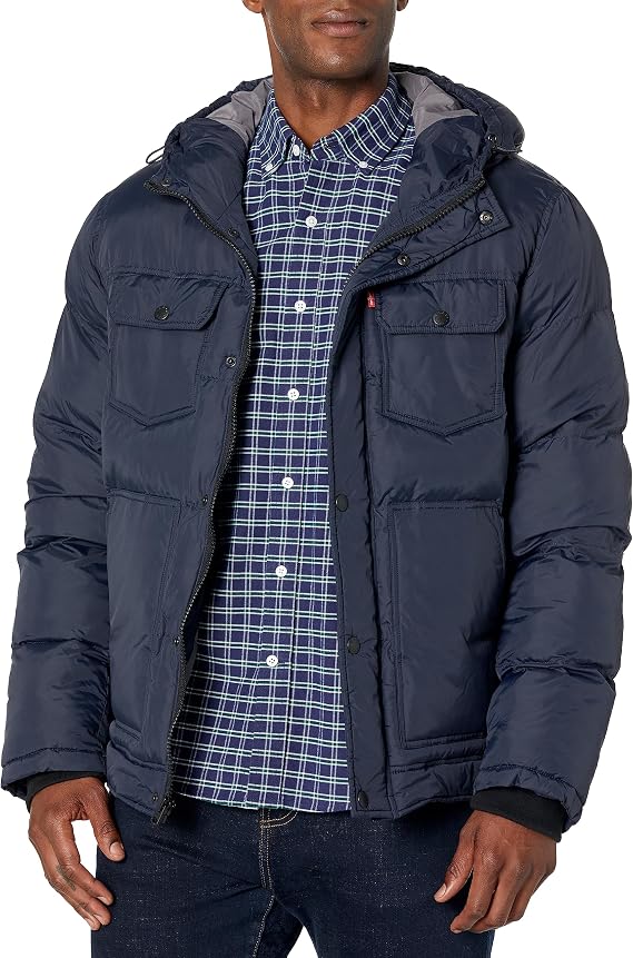Levi's Men's Performance Hooded Puffer Trucker Jacket (Regular & Big & Tall Sizes)
