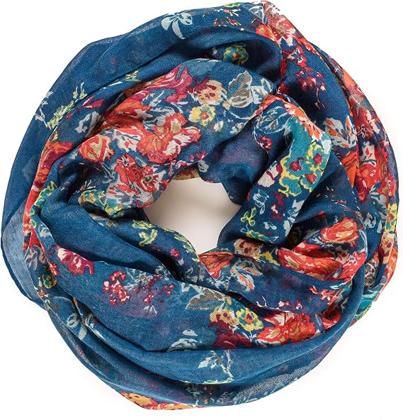 MIMOSITO Infinity Scarfs for Women Lightweight Floral Flower Fall Winter Fashion Wrap Shawl