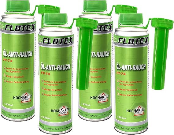 Anti-Smoke Oil 4 x 250 ml Additive Reduces Wear and Soot Development