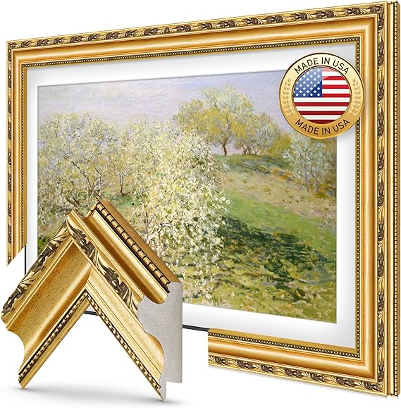 Ornate Gold 65" Deco TV Frame for Samsung The Frame/Pro TVs