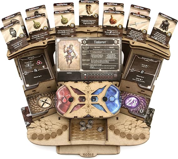 TowerRex Character Dashboard for Gloomhaven, Frosthaven, Forgotten Circles & Jaws of the Lion, Universal Player Board for Character Tracking and Organization