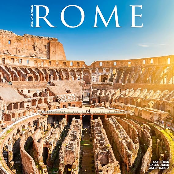 Rome Calendar 2026 | 12 Month Wall Calendar | Avonside Publishing | Plastic Free Packaging