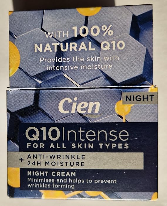 Cien Anti-wrinkle Night Cream with Q10, for All Skin Types, 50ml