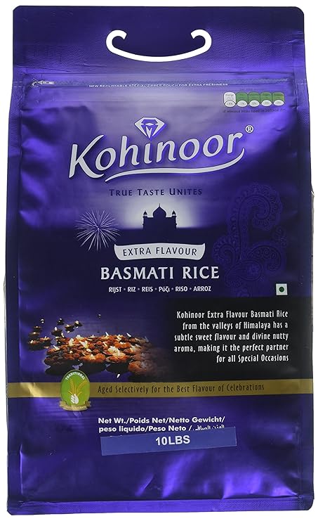 Kohinoor Extra Flavour Basmati Rice 10lbs