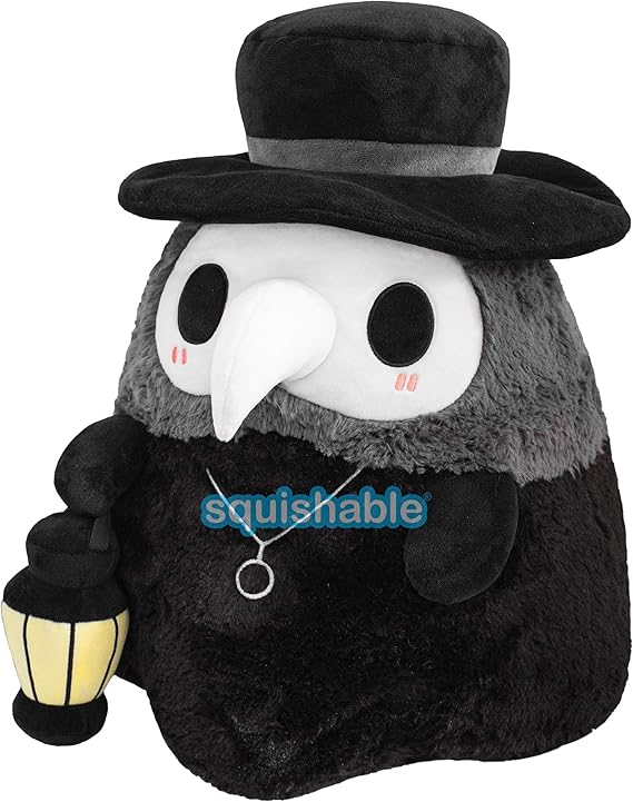 Squishable - Plague Doctor - The Mysterious Doctor Plague Collection - 17 in - Soft Toy Collectible Stuffed Animal - Glow in the Dark
