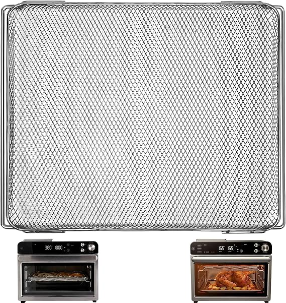 Air Fryer Basket for Ninja Foodi DT200UK 10-in-1 Smart XL Air Fryer Oven, 14.4 * 11.4'' Stainless Steel Wire Rack Accessories Tray Compatible with Ninja DT201,DT251 Convection Oven