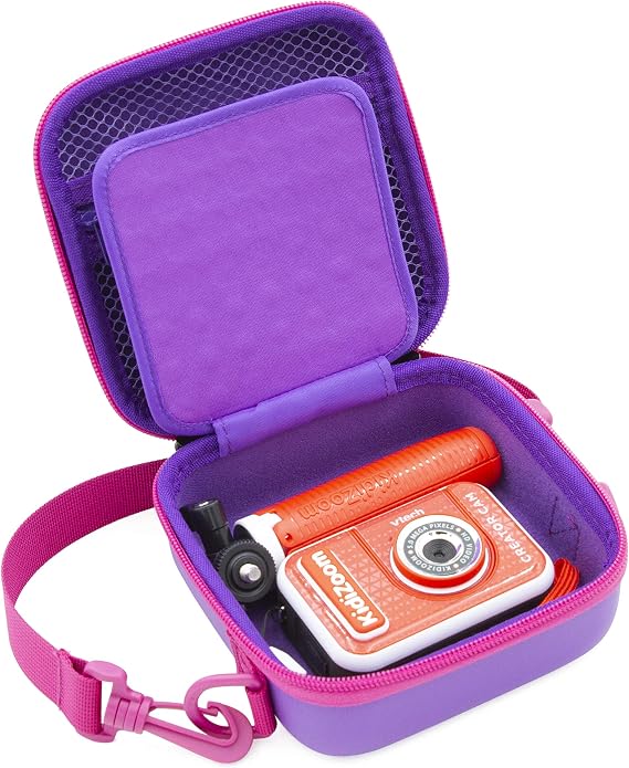 CASEMATIX Camera Case Compatible with VTech Kidizoom Creator Cam Video Camera or for Anchioo/for ESOXOFFORE Instant Print Camera - Includes Purple Case Only
