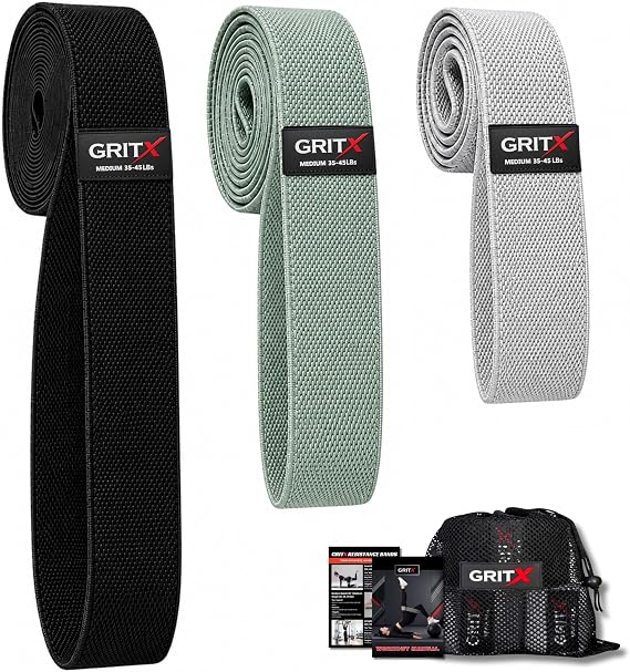 Multiple Lengths Fabric Resistance Bands Set Short, Medium & Long Exercise Bands for Working Out Non-Slip, Durable Exercise Bands for Stretching, Yoga, Home Fitness