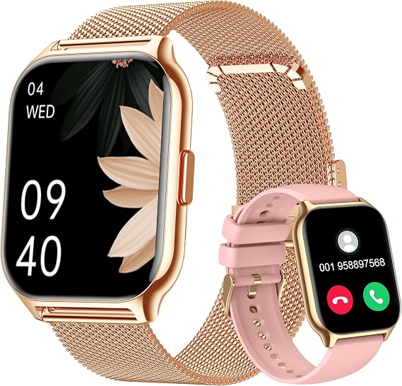Smart Watch Answer/Make Calls, 2.01" Smartwatch Men Women, Fitness Watch with Blood Pressure, Sleep Monitor, Step Counter, 110+ Sports, Fitness Smartwatches for Android iOS