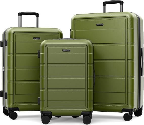 SHOWKOO Durable PC+ABS Expandable Hard Case with Dual Spinner Wheels and TSA Lock