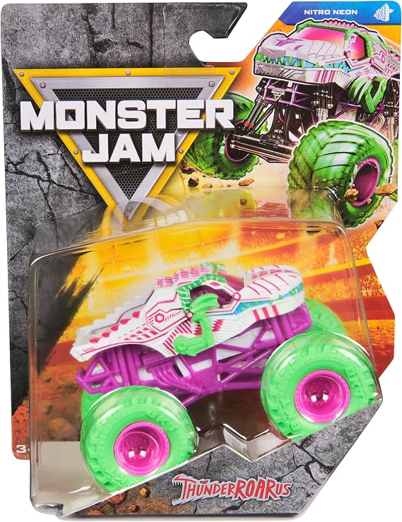 Monster Jam, Official ThunderROARus Monster Truck, Die-Cast Vehicle, 1:64 Scale, Kids Toys for Boys Ages 3 and up