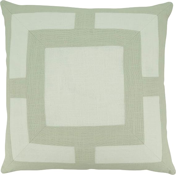 Saro Lifestyle Geometric Throw Pillow with Down Filling, Natural, 20"