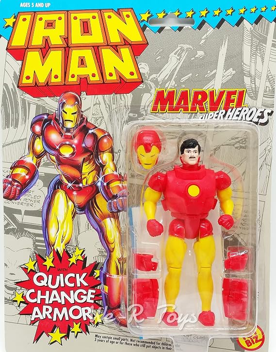 Vintage Quick Chage Armour 'Iron Man' Action Figure (Marvel Superheroes)