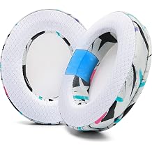 WC Freeze for Arctis Nova - Hybrid Fabric Cooling Gel Replacement Earpads for Arctis Nova Pro Wired, Nova 7, 5, 4, 3, 1 - Made by Wicked Cushions (Does Not Fit Nova Pro Wireless) | 90's White