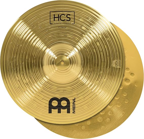 Meinl Cymbals Hihat Cymbals for Drums, 13" HCS MADE IN GERMANY | Durable Brass Alloy, Bright & Musical Sound, Beginner Friendly Made by the Same Team as Meinl's Pro Cymbals