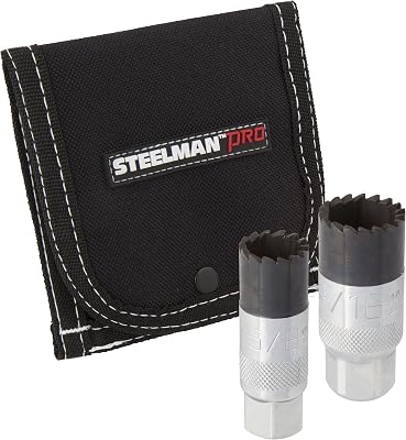 STEELMAN PRO 79996 2-Piece 38-Inch Drive Spark Plug Socket Set, 58 and 1316-Inch Sizes