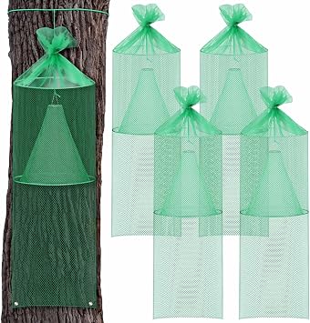 4pack Spotted Lanternfly Traps - Fly Traps Outdoor with Jute Rope and Nails, Fly Gun Salt Shooter Effective Way to Catch Lantern Flies and Nymphs