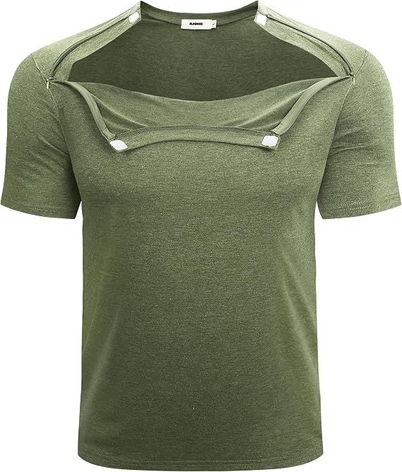 Chemo Shirts for Men & Women Smooth Zippers