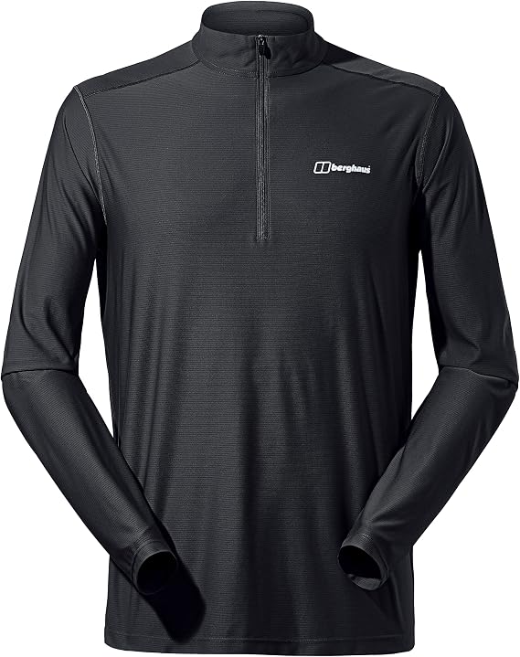 Berghaus 24/7 Half Zip Long Sleeve Tech Baselayer T-Shirt | Moisture Wicking | Breathable T-Shirt