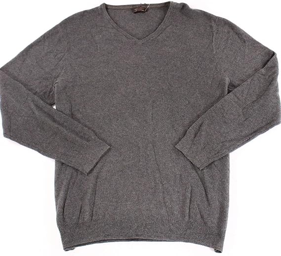 Tasso Elba Men's Seed-Stitched Supima Cotton Sweater Charcoal Heather Large