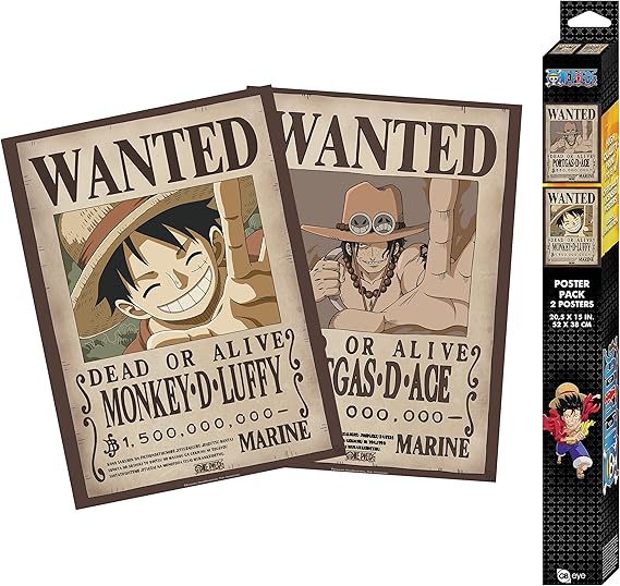 GB Eye One Piece Luffy & Ace Chibis 52 x 38" Chibi Poster Set