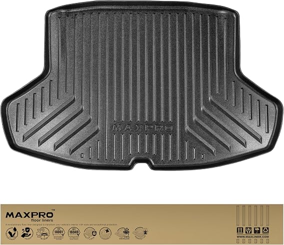 MAXPRO Cargo Mats for Honda Civic Sedan 20222026 | 4th Row | Heavy Duty All Weather Waterproof Non-Slip Odorless TPE Cargo Liners