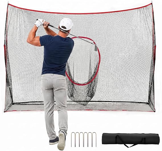 Golf Net for Backyard, 10x7 FT Golf Practice Hitting Net with Frame