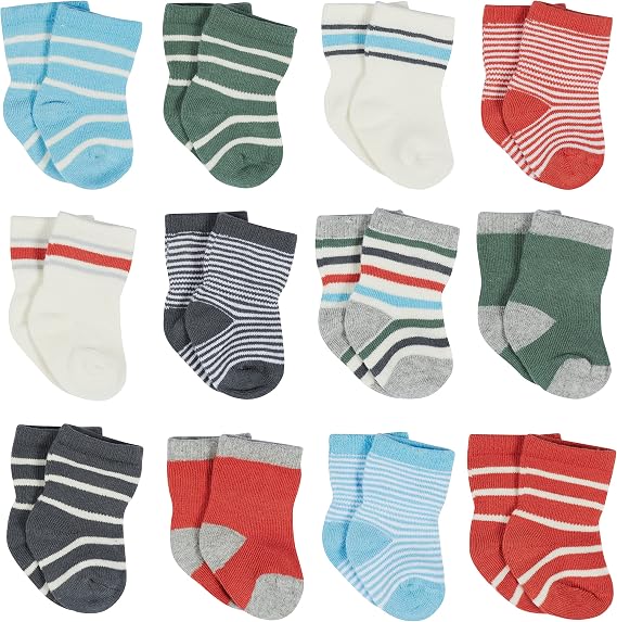 Onesies Brand Baby Boys & Girls 12 Pair Bootie Socks