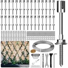 Wire Mesh for Climbing Plants Outdoor Wall Trellis Kit with 5/8" x 150ft Wire Rope Wall Trellis Kit Stainless Steel T316