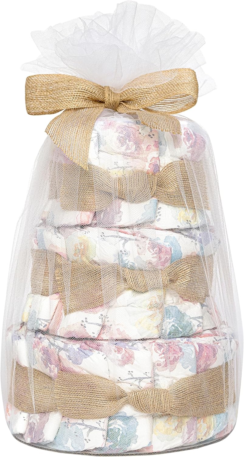 The Honest Company Diaper Cake | Clean Conscious Diapers, Baby Personal Care, Plant-Based Wipes | Rose Blossom | Regular, Size 1 (8-14 lbs), 35 Count