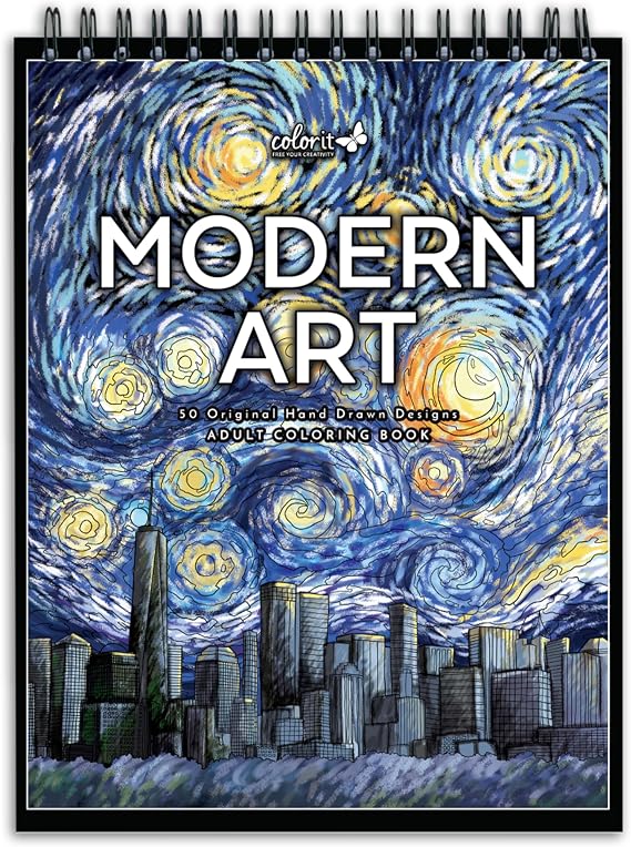 ColorIt Modern Art Vol I Adult Coloring Book for Women