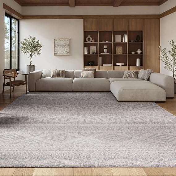 SAFAVIEH Tulum Area Rug 8x10, Large Ivory & Light Grey TUL272G