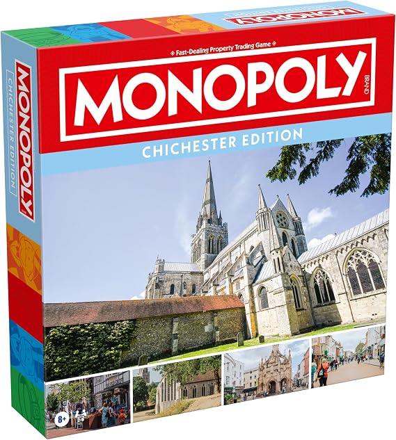 Winning Moves Chichester Monopoly Board Game, Advance around the board and trade your way to success, gift for ages 8 plus