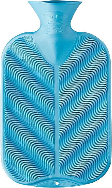 Fashy Hot Water Bottle Single Ripped with 3D Wave, 0.34, Emerald, 340 g