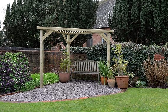 Forest Garden Slatted Corner Pergola