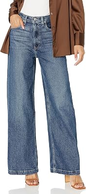 Hudson Womens James High Rise Wide Leg Jean