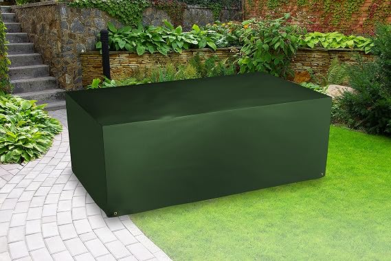 Bosmere Protector 6000 | Rectangular Table Cover | L 170cm W 94cm H 71cm | 100% Waterproof, UV Protected, Heavy Duty 600D | | C555, Green
