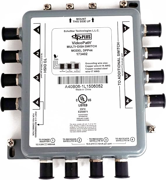 Dish Network DPP 44 Switch Slim Line with Power Insert