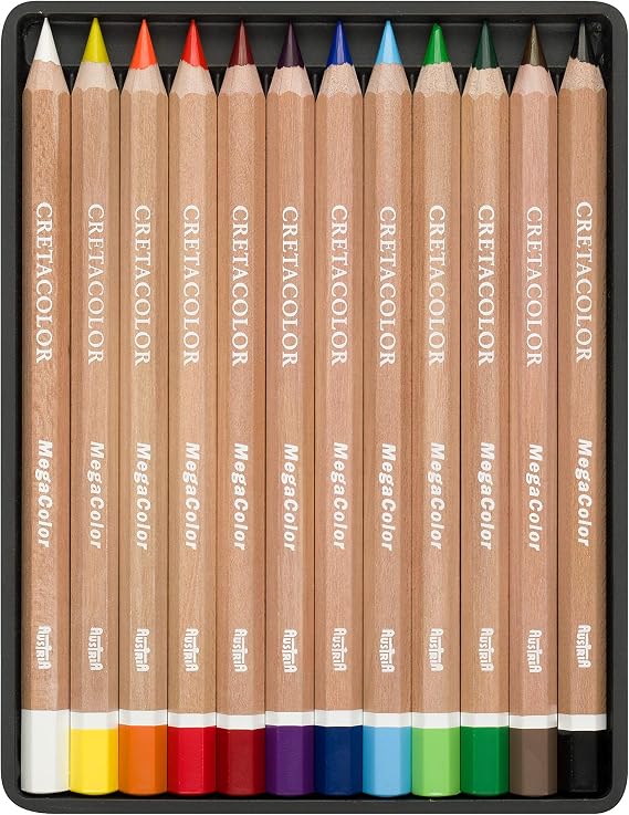 CRETACOLOR Megacolor Tin Set, Set of 12, Multi