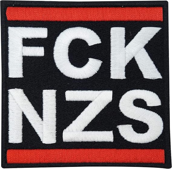 FCK NZS Iron-On Patch | Anti-Fascist Patch, Iron-On Badge, Embroidered Applique, Sew-On Patch Finally Home