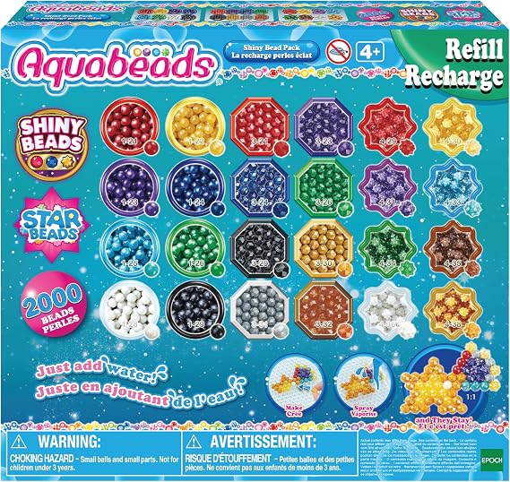 Aquabeads - Shiny Bead Pack - Water Fuse Bead Refill Pack