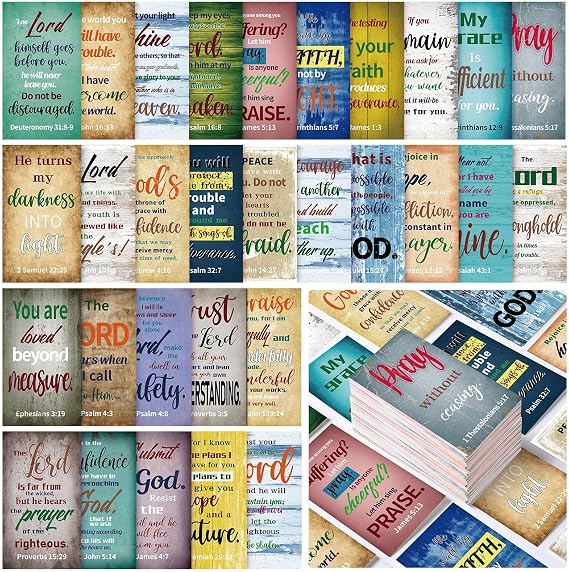 Maitys 240 Pcs Bible Verse Cards Prayer Cards for Women with Assorted Bible Verses Mini Scripture Inspirational Quote Card Christian Gifts Encouragement Card for Students Friends (Retro)